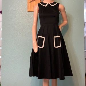 Black, full circle skirt, dress